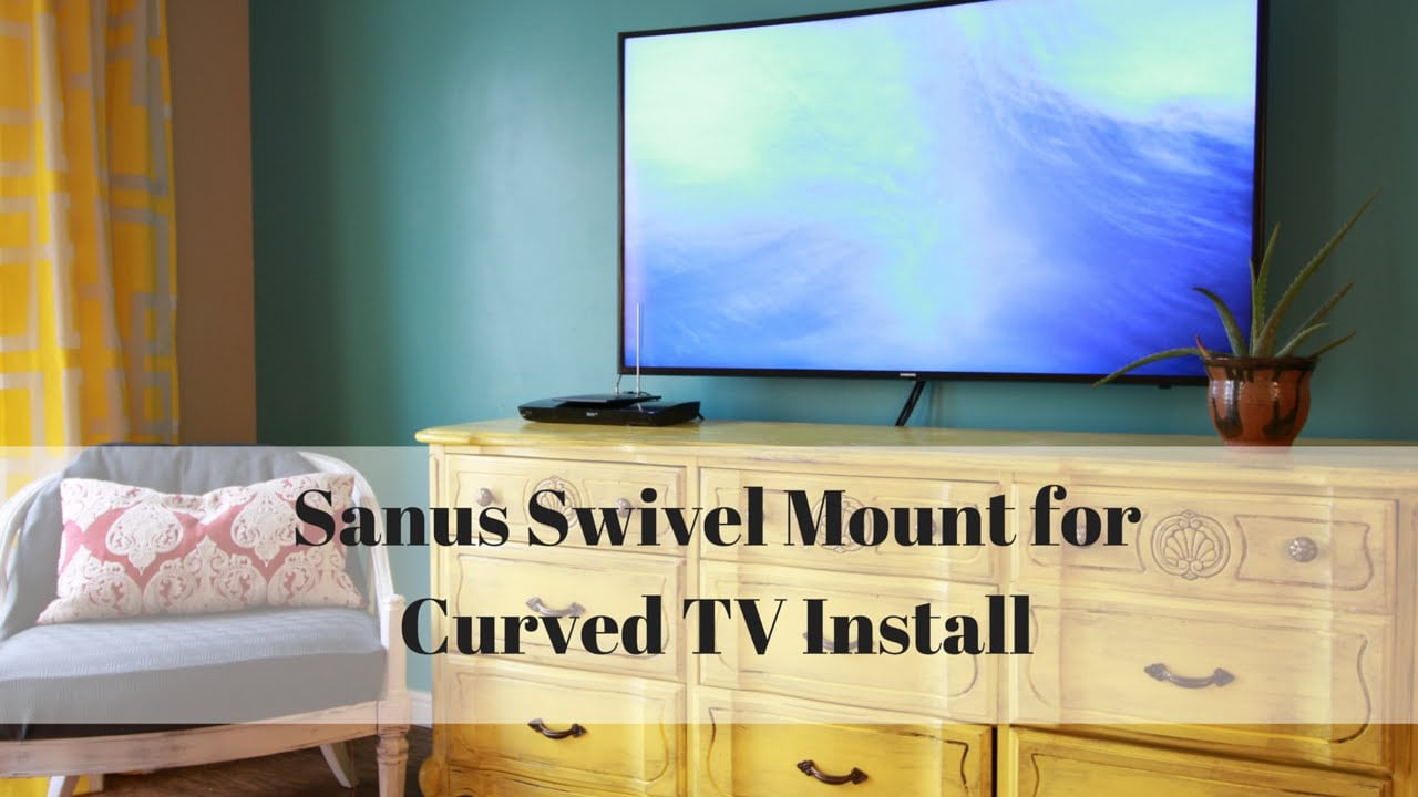 How to Wall Mount a Curved TV with Sanus Swivel Mount VLC1-B1