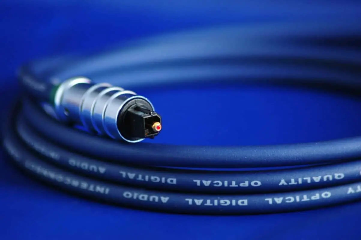 Optical Audio Cable Neatly Coiled
